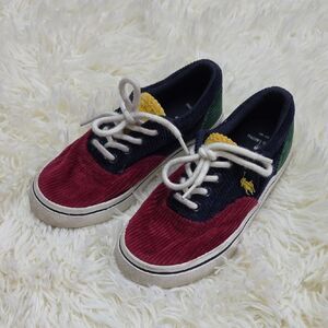 Polo by Ralph Lauren Red and Blue Sneakers Classic Lace-Up Style